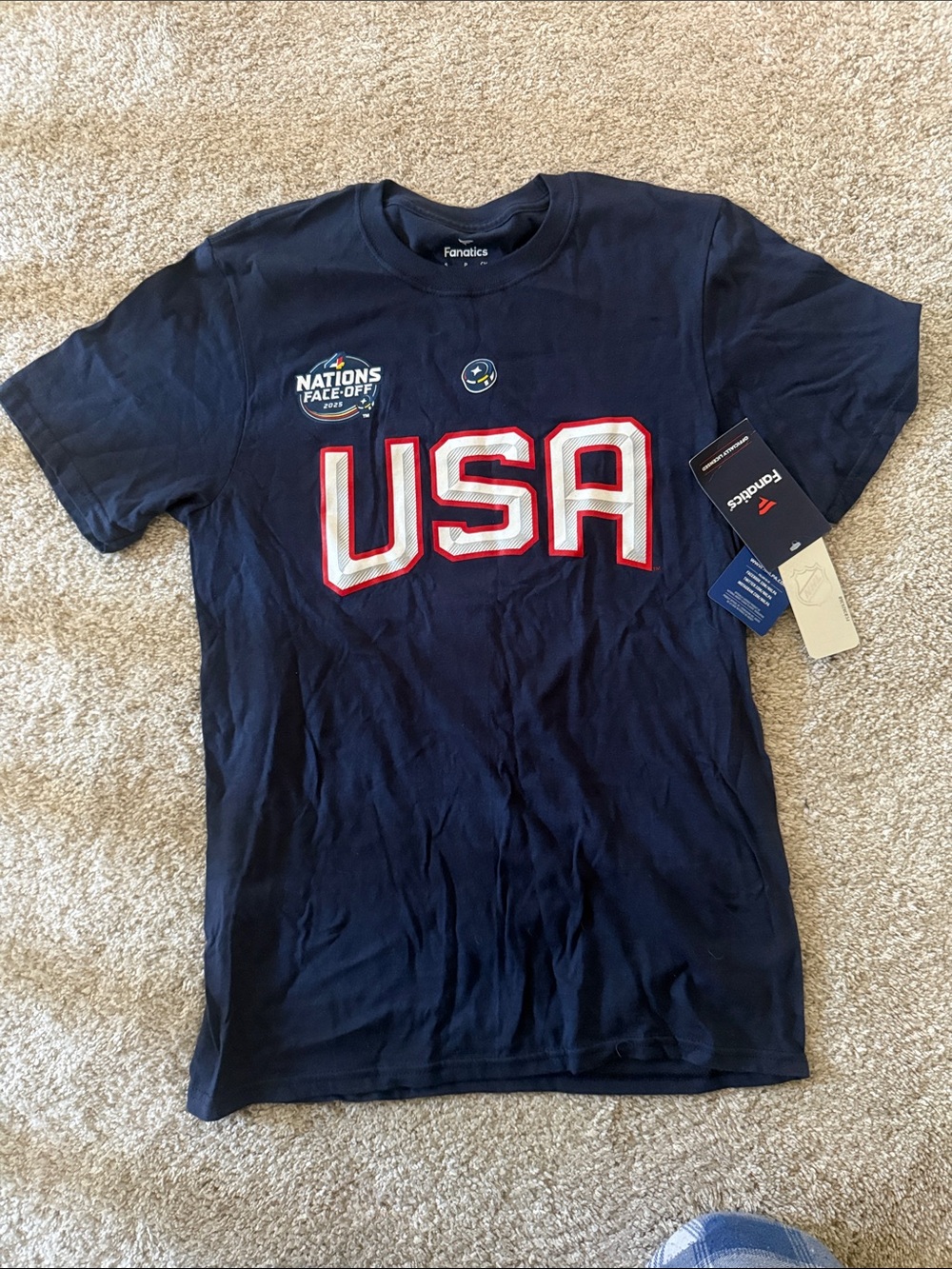 Fanatics Navy USA Graphic Short Sleeve Tee - SWAYMAN